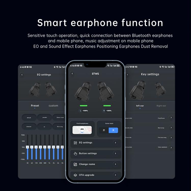 Q11 Dual-mode Bluetooth Headphones Smart Watch,1.58 inch, Support Bluetooth Call / Heart Rate(Black) by bashfashion