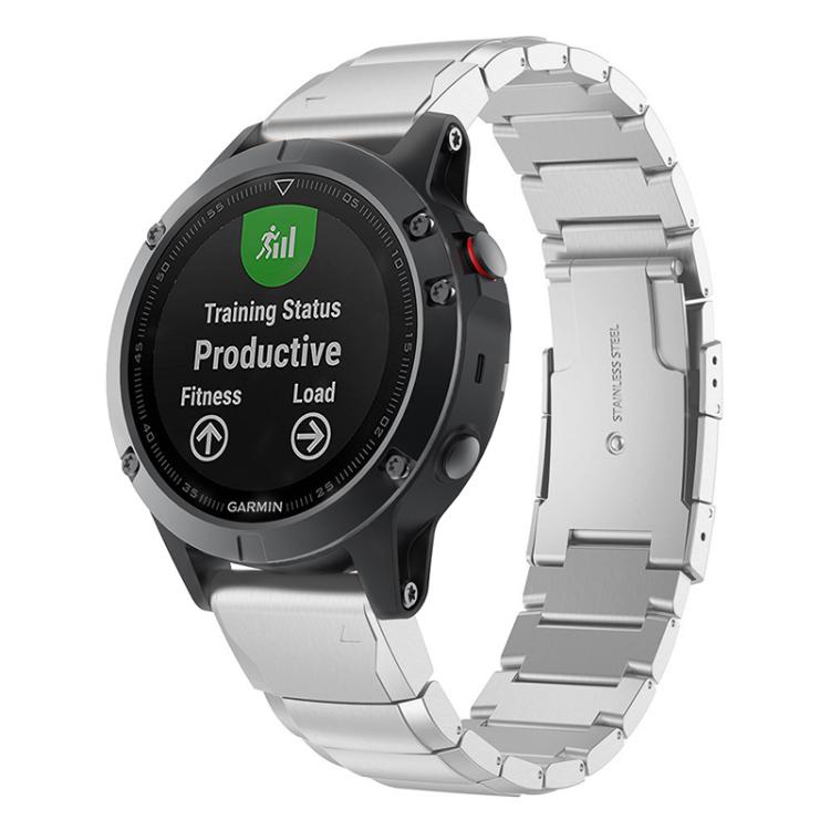 For Garmin QuickFit 20mm Kalebol Turtle Back Buckle Stainless Steel Watch Band(Silver) by Kalebol