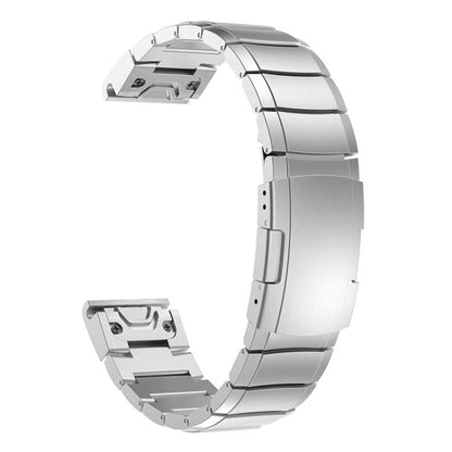 For Garmin QuickFit 20mm Kalebol Turtle Back Buckle Stainless Steel Watch Band(Silver) by Kalebol