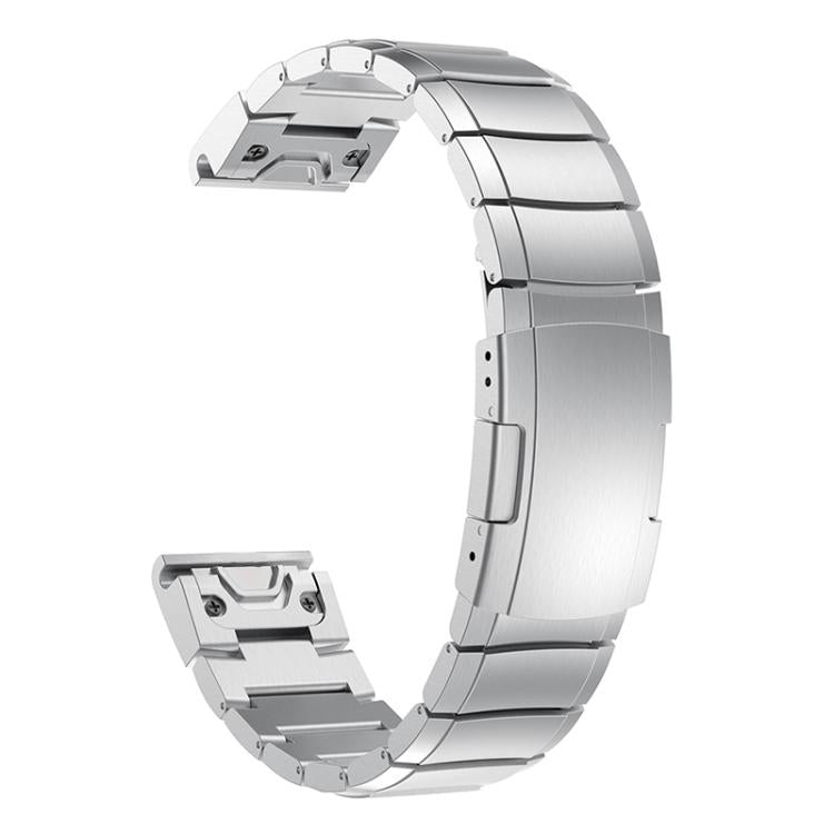 For Garmin QuickFit 22mm Kalebol Turtle Back Buckle Stainless Steel Watch Band(Silver) by Kalebol