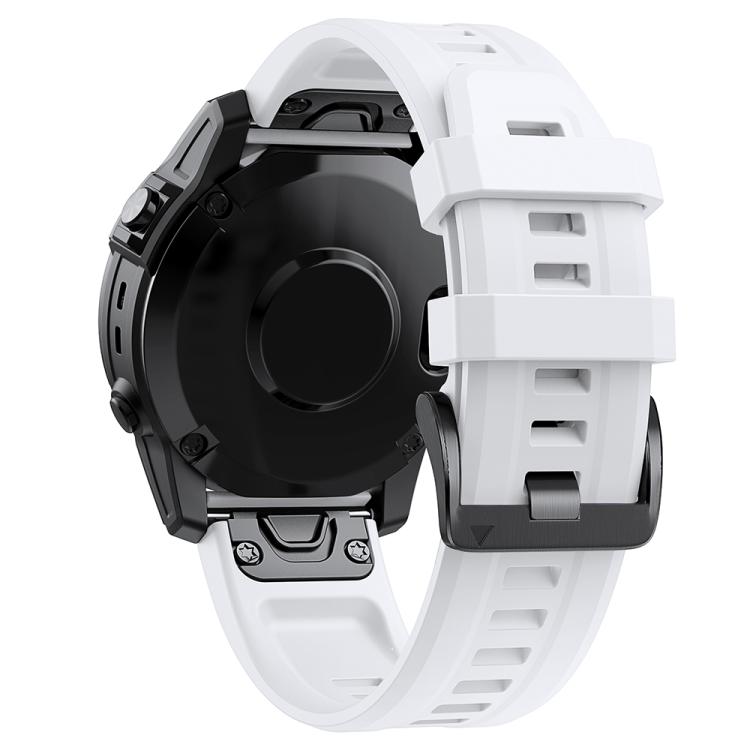 For Garmin QuickFit 22mm Kalebol Ladder Silicone Watch Band(White) by Kalebol