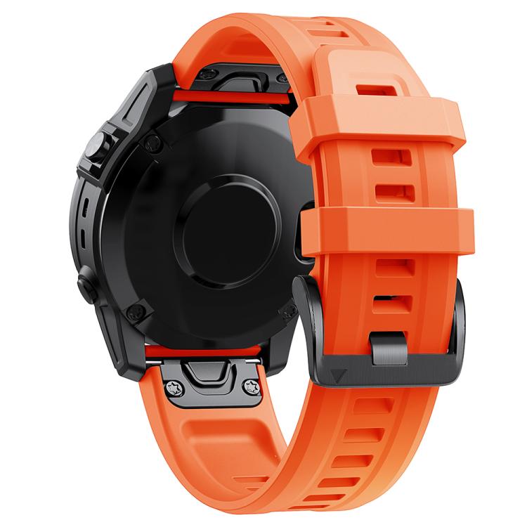 For Garmin QuickFit 22mm Kalebol Ladder Silicone Watch Band(Orange) by Kalebol