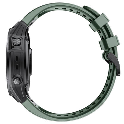 For Garmin QuickFit 22mm Kalebol Ladder Silicone Watch Band(Army Green) by Kalebol