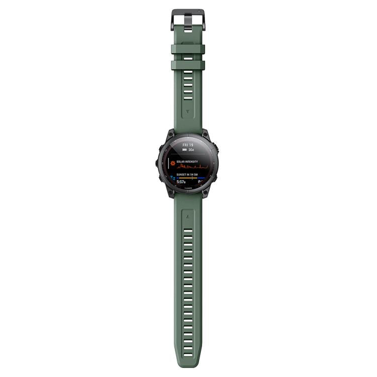 For Garmin QuickFit 22mm Kalebol Ladder Silicone Watch Band(Army Green) by Kalebol