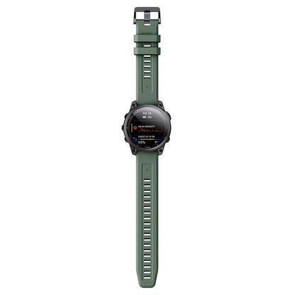 For Garmin QuickFit 22mm Kalebol Ladder Silicone Watch Band(Army Green) by Kalebol