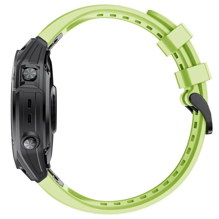 For Garmin QuickFit 22mm Kalebol Ladder Silicone Watch Band(Blue Green) by Kalebol