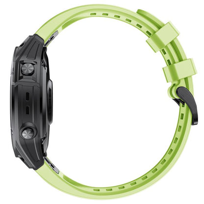 For Garmin QuickFit 22mm Kalebol Ladder Silicone Watch Band(Blue Green) by Kalebol