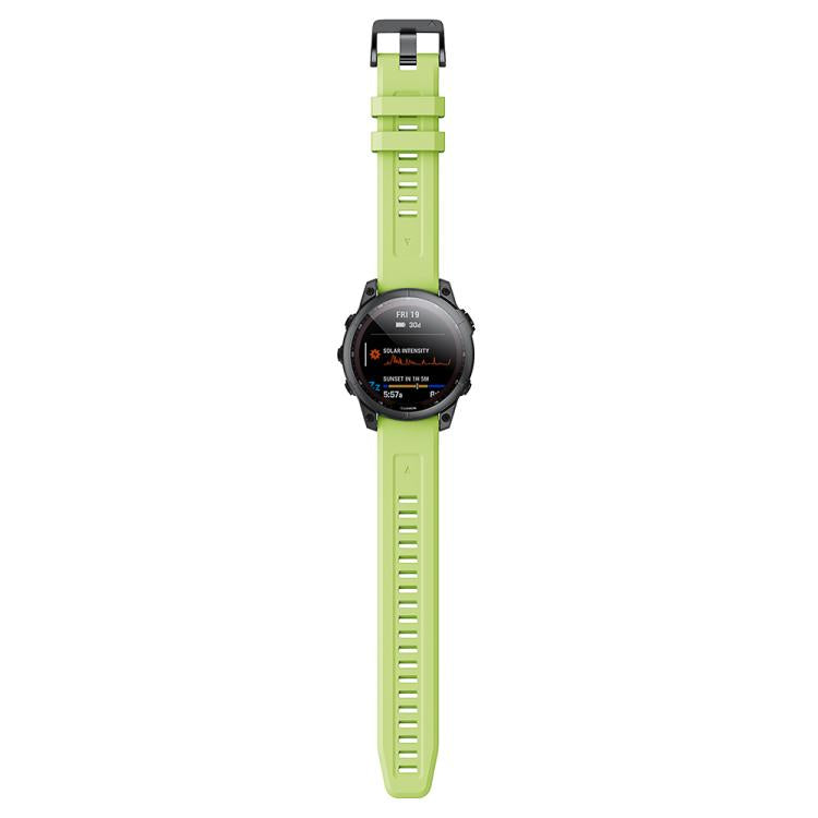 For Garmin QuickFit 22mm Kalebol Ladder Silicone Watch Band(Blue Green) by Kalebol