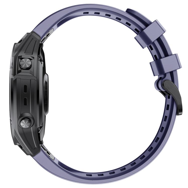 For Garmin QuickFit 22mm Kalebol Ladder Silicone Watch Band(Dark Blue) by Kalebol