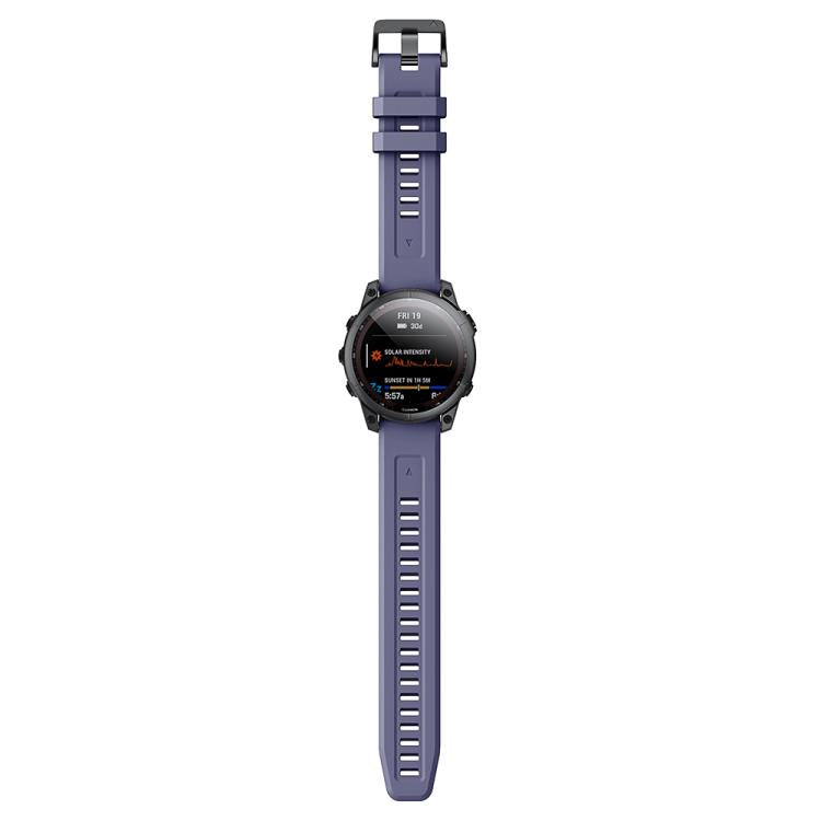 For Garmin QuickFit 22mm Kalebol Ladder Silicone Watch Band(Dark Blue) by Kalebol