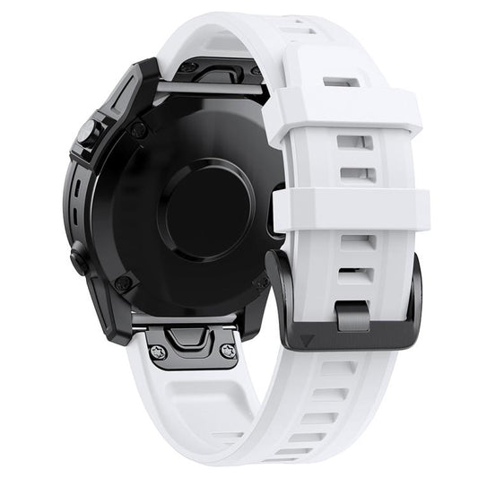 For Garmin QuickFit 26mm Kalebol Ladder Silicone Watch Band(White) by Kalebol