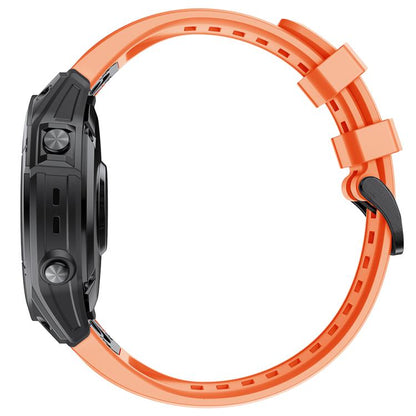 For Garmin QuickFit 26mm Kalebol Ladder Silicone Watch Band(Orange) by Kalebol