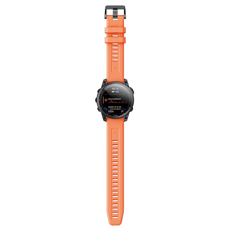 For Garmin QuickFit 26mm Kalebol Ladder Silicone Watch Band(Orange) by Kalebol