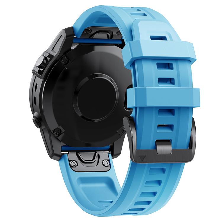 For Garmin QuickFit 26mm Kalebol Ladder Silicone Watch Band(Sky Blue) by Kalebol