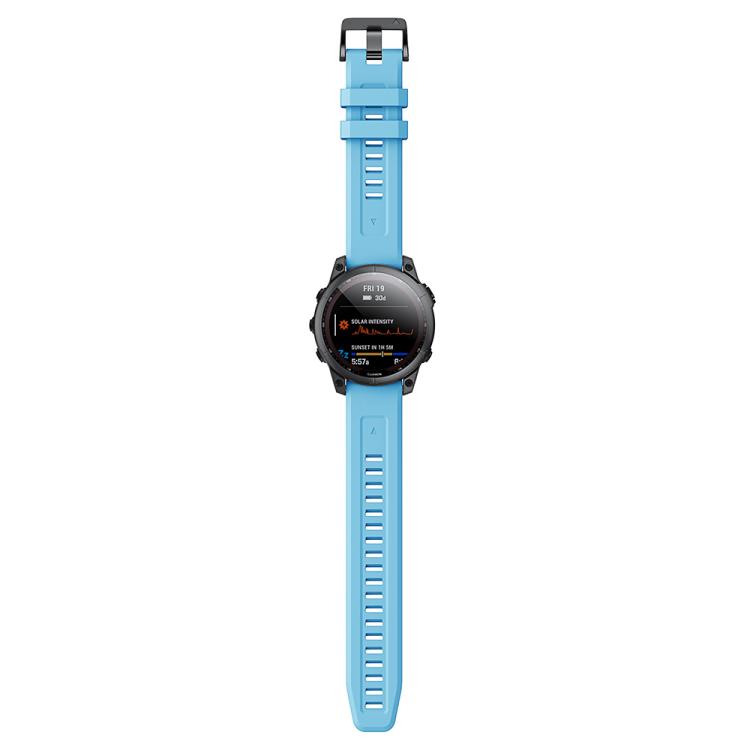 For Garmin QuickFit 26mm Kalebol Ladder Silicone Watch Band(Sky Blue) by Kalebol