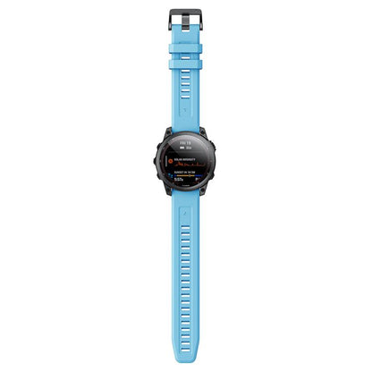 For Garmin QuickFit 26mm Kalebol Ladder Silicone Watch Band(Sky Blue) by Kalebol