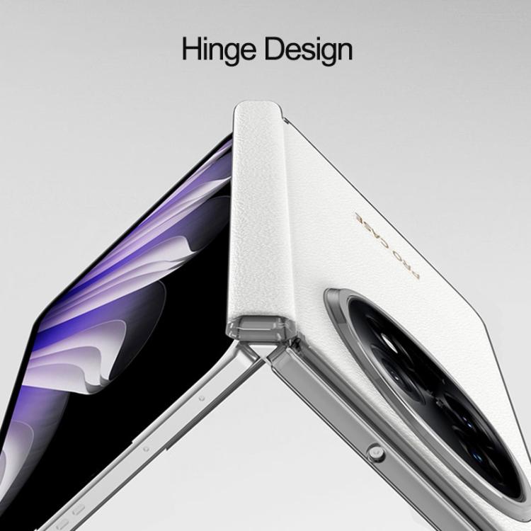 For OPPO Find N5 GKK Ultra-thin Plain Leather Hinge MagSafe Phone Case(Black) by GKK