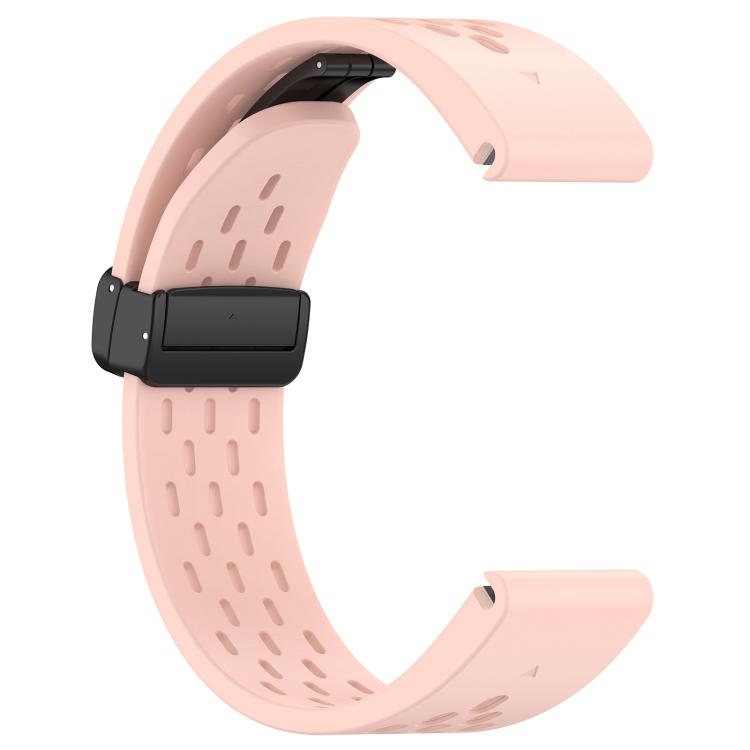 For Garmin QuickFit 20mm Kalebol Magnetic Buckle Silicone Watch Band(Light Pink) by Kalebol