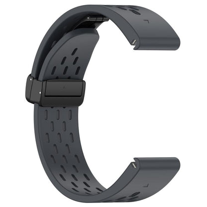 For Garmin QuickFit 22mm Kalebol Magnetic Buckle Silicone Watch Band(Grey) by Kalebol