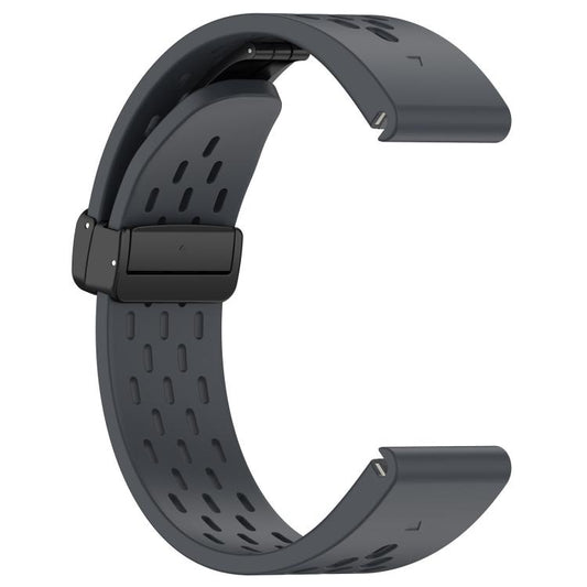 For Garmin QuickFit 22mm Kalebol Magnetic Buckle Silicone Watch Band(Grey) by Kalebol