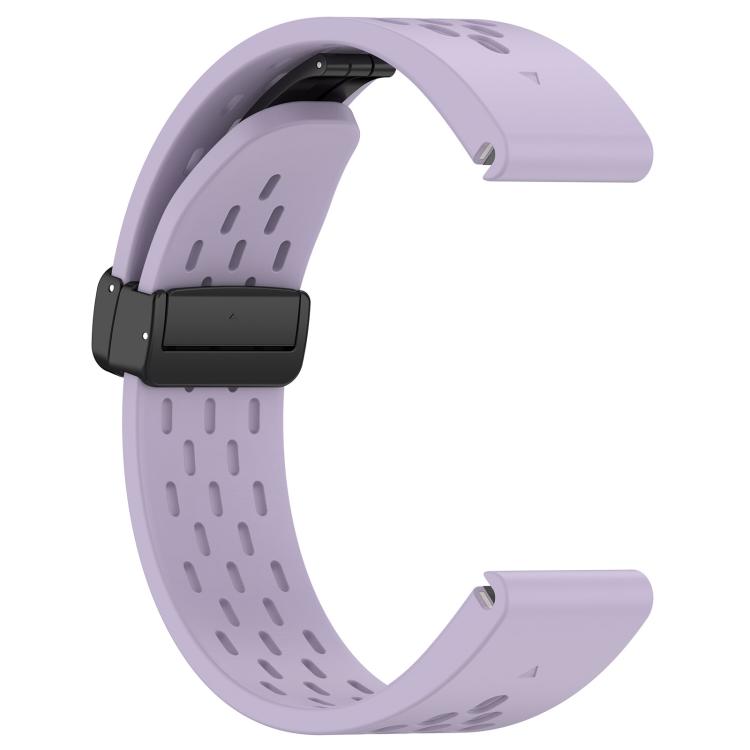 For Garmin QuickFit 22mm Kalebol Magnetic Buckle Silicone Watch Band(Purple) by Kalebol