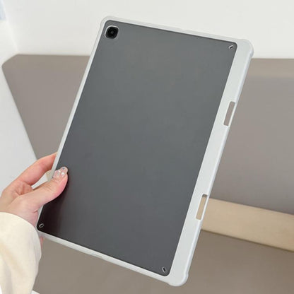 For Samsung Galaxy Tab S7 FE T730 Frosted Acrylic PC Tablet Case with Pen Slot(White) by bashfashion