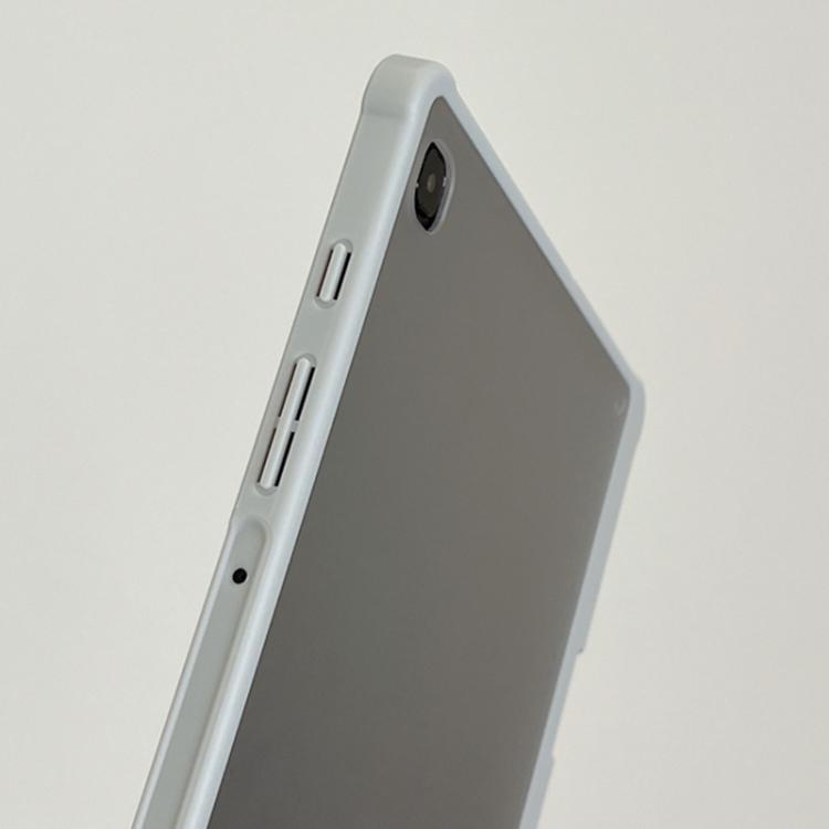 For Samsung Galaxy Tab S6 Lite P610 Frosted Acrylic PC Tablet Case with Pen Slot(White) by bashfashion