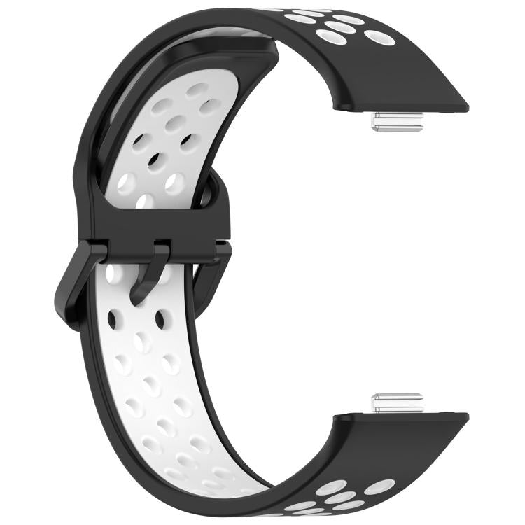 For Huawei Watch Fit3 Kalebol Two-tone Silicone Strap(Black White) by Kalebol