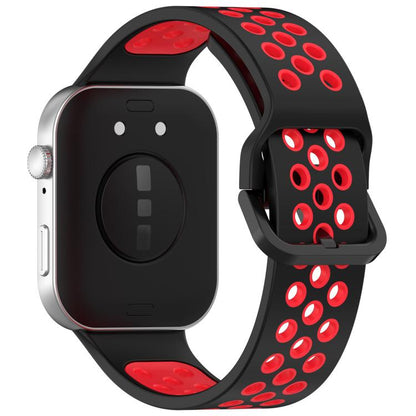 For Huawei Watch Fit3 Kalebol Two-tone Silicone Strap(Black Red) by Kalebol