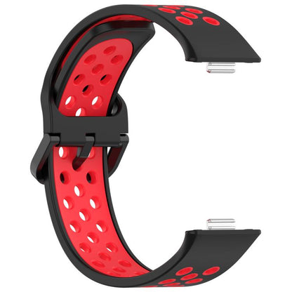 For Huawei Watch Fit3 Kalebol Two-tone Silicone Strap(Black Red) by Kalebol