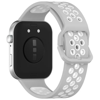 For Huawei Watch Fit3 Kalebol Two-tone Silicone Strap(Grey White) by Kalebol