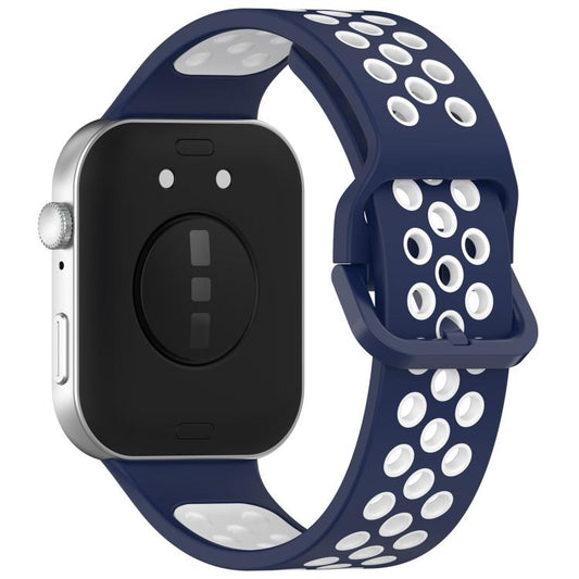 For Huawei Watch Fit3 Kalebol Two-tone Silicone Strap(Midnight Blue White) by Kalebol