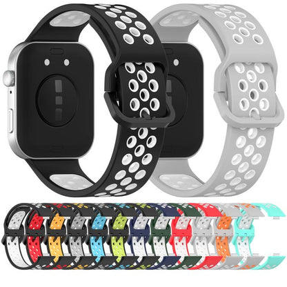 For Huawei Watch Fit3 Kalebol Two-tone Silicone Strap(Teal White) by Kalebol