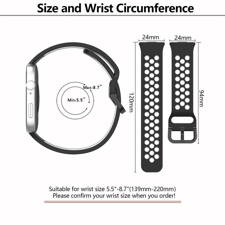 For Huawei Watch Fit3 Kalebol Two-tone Silicone Strap(Dark Green White) by Kalebol