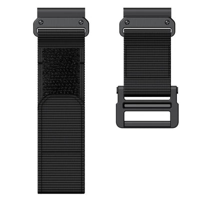 For Garmin QuickFit 26mm Kalebol Loop Nylon Buckle Watch Band(Black) by Kalebol