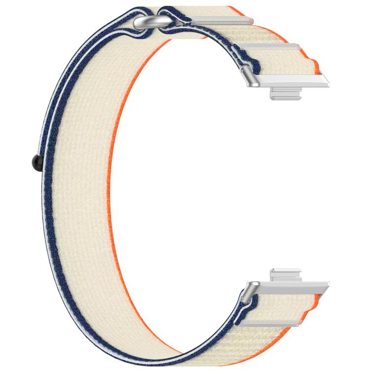 For Huawei Watch Fit3 Kalebol Wild Path Nylon Strap(Orange + Beige) by Kalebol