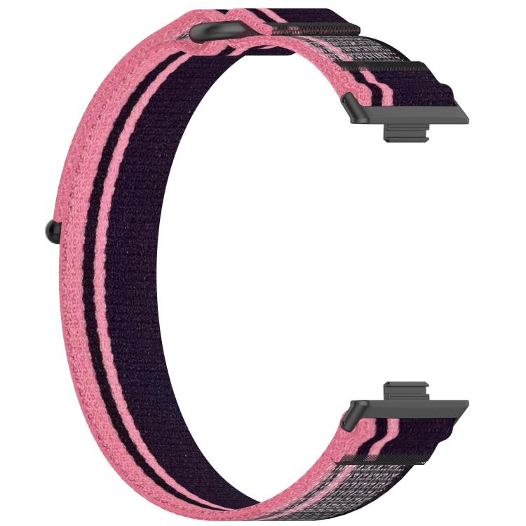 For Huawei Watch Fit3 Kalebol Wild Path Nylon Strap(Pink + Purple) by Kalebol