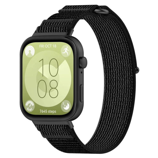 For Huawei Watch Fit3 Kalebol Wild Path Nylon Strap(Black + Grey) by Kalebol