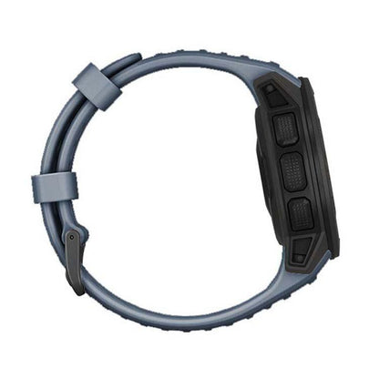 For Garmin Instinct 22mm Kalebol Steel Buckle Silicone Watch Band(Navy Blue) by Kalebol