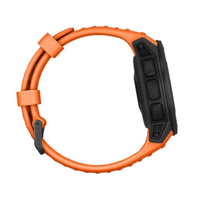For Garmin Instinct 22mm Kalebol Steel Buckle Silicone Watch Band(Orange) by Kalebol