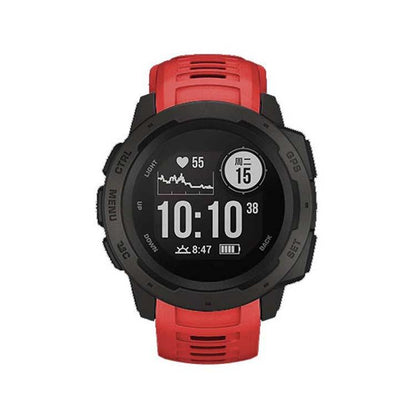 For Garmin Instinct 22mm Kalebol Steel Buckle Silicone Watch Band(Red) by Kalebol