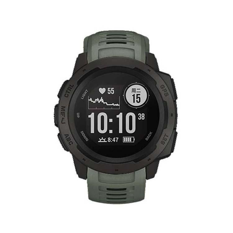For Garmin Instinct 22mm Kalebol Steel Buckle Silicone Watch Band(Army Green) by Kalebol