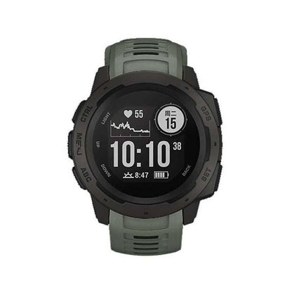 For Garmin Instinct 22mm Kalebol Steel Buckle Silicone Watch Band(Army Green) by Kalebol