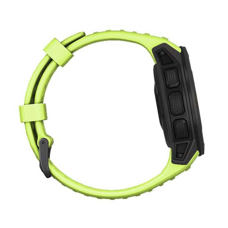 For Garmin Instinct 22mm Kalebol Steel Buckle Silicone Watch Band(Green) by Kalebol