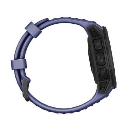 For Garmin Instinct 22mm Kalebol Steel Buckle Silicone Watch Band(Dark Blue) by Kalebol