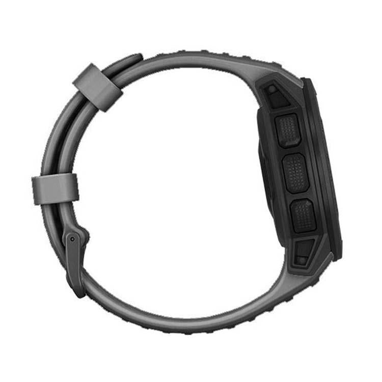 For Garmin Instinct 22mm Kalebol Steel Buckle Silicone Watch Band(Grey) by Kalebol