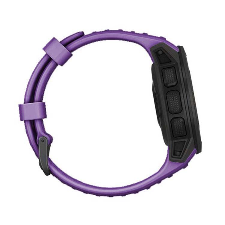 For Garmin Instinct 22mm Kalebol Steel Buckle Silicone Watch Band(Purple) by Kalebol