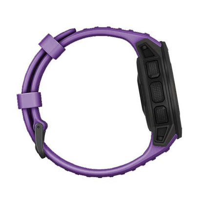 For Garmin Instinct 22mm Kalebol Steel Buckle Silicone Watch Band(Purple) by Kalebol