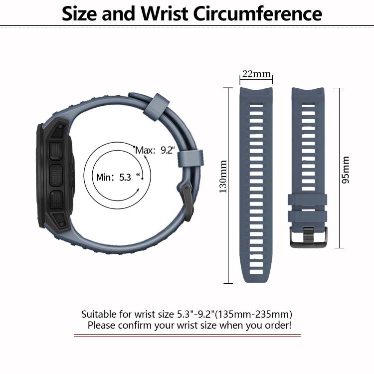 For Garmin Instinct 22mm Kalebol Steel Buckle Silicone Watch Band(Royal Blue) by Kalebol