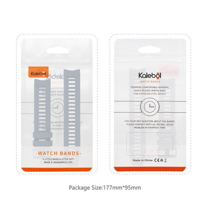 For Garmin Instinct 22mm Kalebol Steel Buckle Silicone Watch Band(Orange) by Kalebol